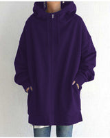 Damenjacke Oversized mit Reißverschluss in Lila