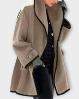 Daniela | Damen Winterjacke mit Offener Vorderseite in Khaki