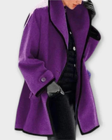 Daniela | Damen Winterjacke mit Offener Vorderseite in Lila