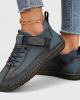 Jessica | Damen Lässig Schicke Bequeme Schnürsneaker in Dunkelblau