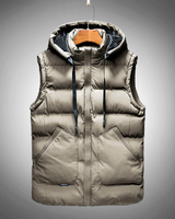 Matteus - Fleece Weste in Beige