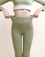 Evelyn's Fleece-gefütterte Schlankmachende Leggings in Grün