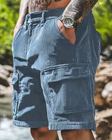 Sammy - Bequeme 3d Gewebte Shorts Mit Tasche in Blau