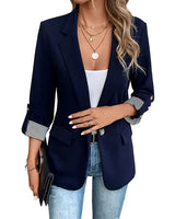 Rigieta - Lässiger Zweireiher Blazer in Marineblau