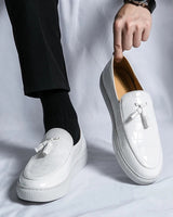 Herren Vintage Leicht Loafer | Slip-On in Weiß