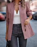 Damen Formell Lang Blazer | Leicht in Rosa