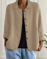 Athena | Rundhals Kurzarm Top in Khaki