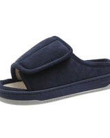 Diabetiker Hausschuhe für geschwollene Füße mit Weitpassform in Blau