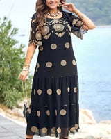 Dionne | Damen Sommerkleid Mesh Elegant Leicht Feminin in Schwarz