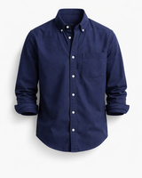 Bukayo – Langärmliges Hemd Mit Knöpfen in Marineblau