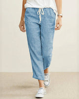 Dorina | Damen Kordelzug Hose Bequeme Passform in Hellblau