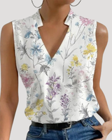 Dorothea | Damen Wickel Ärmellose Bluse in Blumig 3