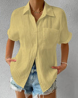Desiire | Modernes, stilvolles Damenshirt mit Tasche in Gelb