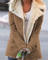 Annie | Winter Eleganz Jacke in Khaki
