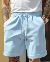 Joseph | Elastischer Bund Metallspitzen-Kordelzug Shorts in Blau