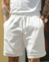 Joseph | Elastischer Bund Metallspitzen-Kordelzug Shorts in Weiß