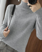 Damen Kaschmir Rollkragenpullover in Grau