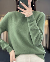Kirsten | Damen Klassischer Strickpullover mit Langarm in Türkis
