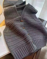 Filomena | Ärmellose Strickjacke in Grau