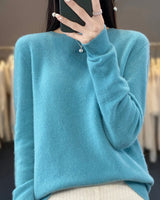 Kirsten | Damen Klassischer Strickpullover mit Langarm in Mehr Blau