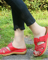 Rickta  |  Hochwertig Orthopädische Sandalen mit offener Zehe in Rot