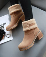 Dafnie | Kuschelige Winter-Schneestiefel aus Wolle in Khaki