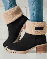 Dafnie | Kuschelige Winter-Schneestiefel aus Wolle in Schwarz