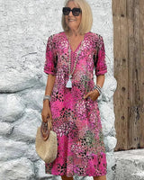 Tanya – Stilvolles Damen Sommerkleid in Pink