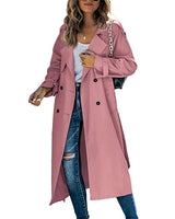 Beatrice | Damen Lässiger Trenchcoat mit Knöpfen in Rosa