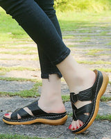 Rickta  |  Hochwertig Orthopädische Sandalen mit offener Zehe in Schwarz