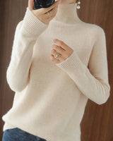 Damen Kaschmir Rollkragenpullover in Beige
