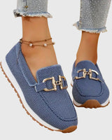 Helga | Damen Lässige Orthopädische Loafer in Blau