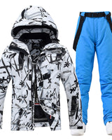 Wasser- und winddichter Unisex-Skianzug - Nivor in Schwarz mit Blau