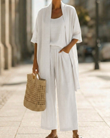 Rilara - dreiteiliges Loungewear-Set in Weiß