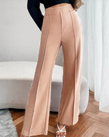 Carey | Lose gerade Hosen in Beige