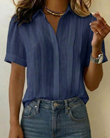 Ionea - Kurzarmhemd in Marineblau