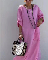 Leonore - Luftiges Oversized Kleid in Rosa