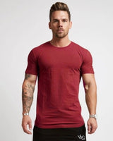 Steffen™ - Einfarbiges T-Shirt mit bequemer Passform in Rot