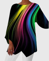Dorothea | Damen Langarmtop mit Schmetterlingsmuster in Stil 3