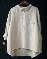 Vega | Oversized Leinen-Bluse in Weiß