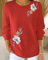 Meyla – Eleganter Langarmpullover in Rot