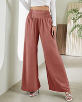 Deirdre -  Elastische Hose mit hoher Taille in Rosa