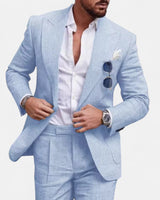 Michael™ | Sommeranzug (Jacke + Hose) in Hellblau