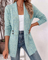 Linsey - Elegante Strick Jacke Mit Offener Vorderseite in Blau