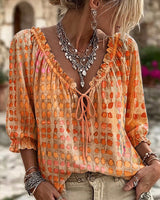 Bastila - Lässige Bluse MIT Polka Dots in Orange