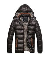 Herren-Steppjacke mit glänzender Oberfläche - Maden in Schwarz