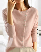 GrößeTobey | Schlichter langärmeliger Pullover in Rosa