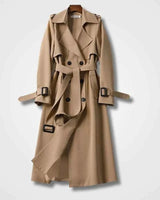 Eleganter Damen-Trenchcoat mit Gürtel in Beige