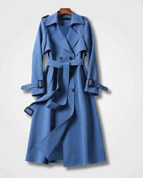 Eleganter Damen-Trenchcoat mit Gürtel in Hellblau