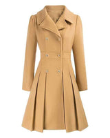 Eleganter Wintermantel in Khaki